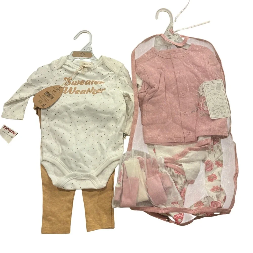 Duck Duck Goose Rabbit Carter's Baby Girl Clothes Lot 6-9M NWT‎ Plush Set